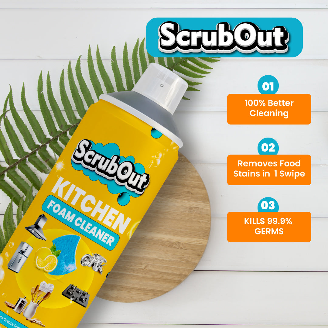 ScrubOut Kitchen Foam Cleaner - Best For Dirt, Rust and Grime Cleaning
