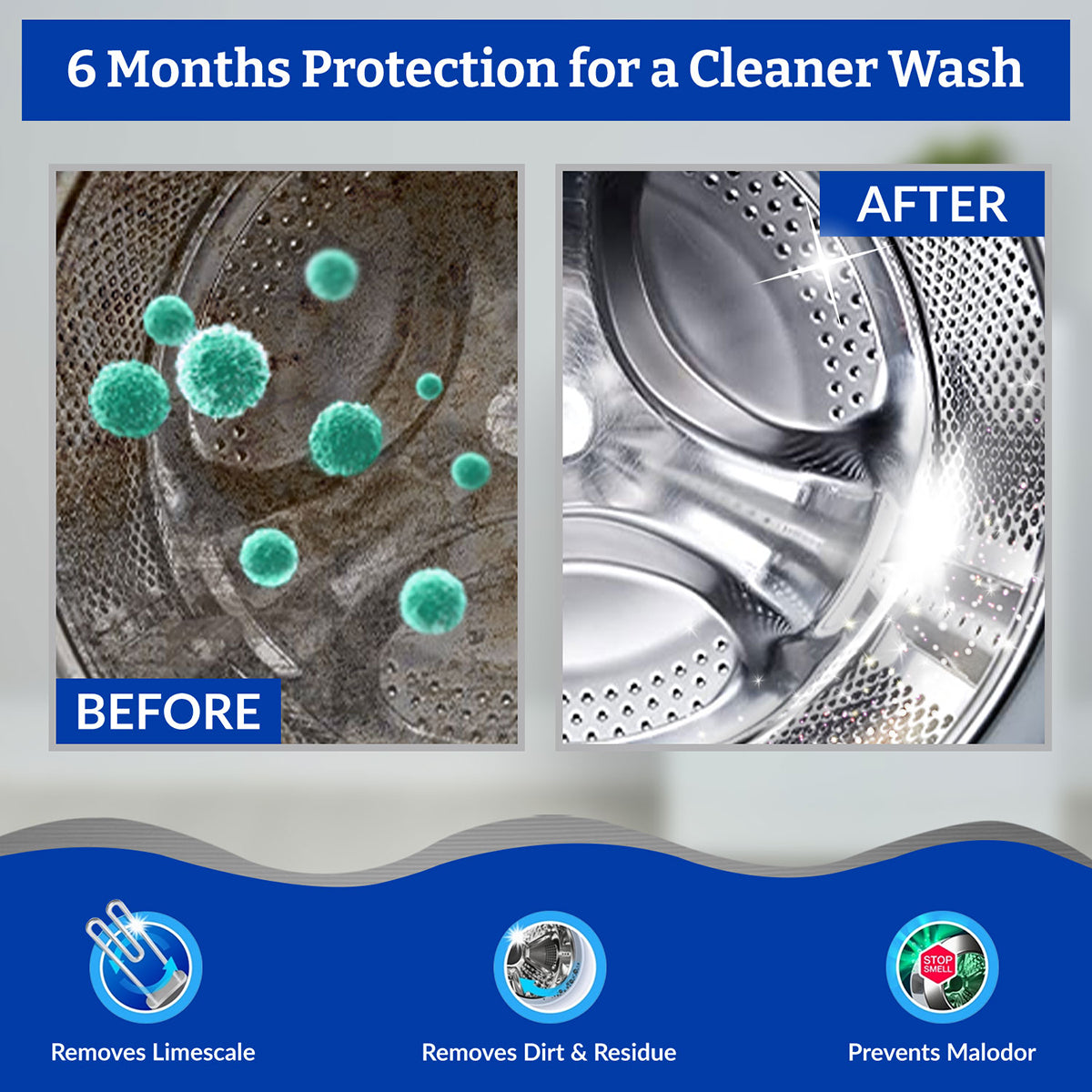 Washing Machine Cleaner Liquid - Deep clean, fresh clothes, happy machine