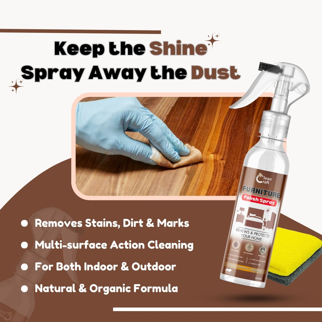 Furniture/Wood Polish Spray - Restore elegance & shine of your home
