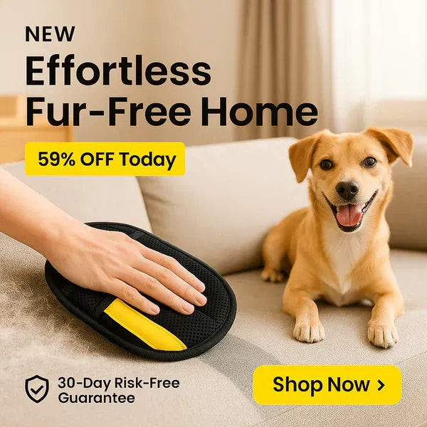FurEase Pet Grooming Gloves – De-Shed & Massage