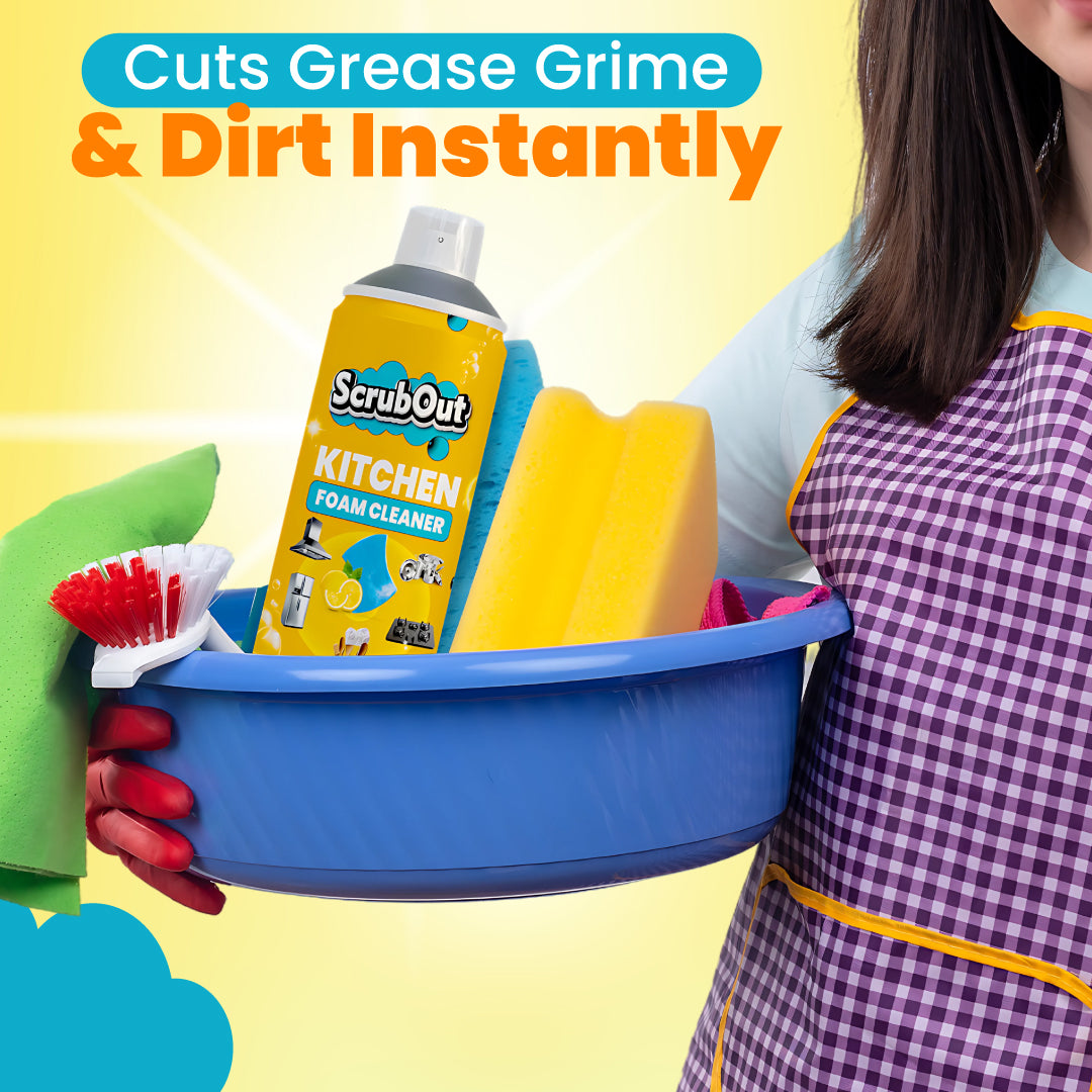 ScrubOut Kitchen Foam Cleaner - Best For Dirt, Rust and Grime Cleaning