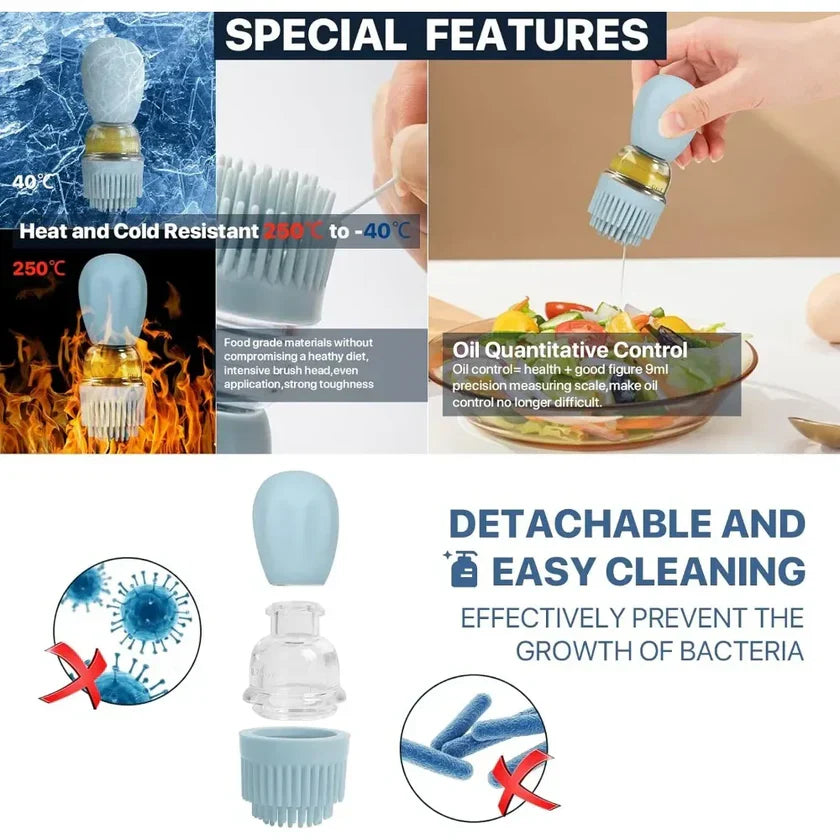 Oil Dispenser Bottle With Silicone Brush