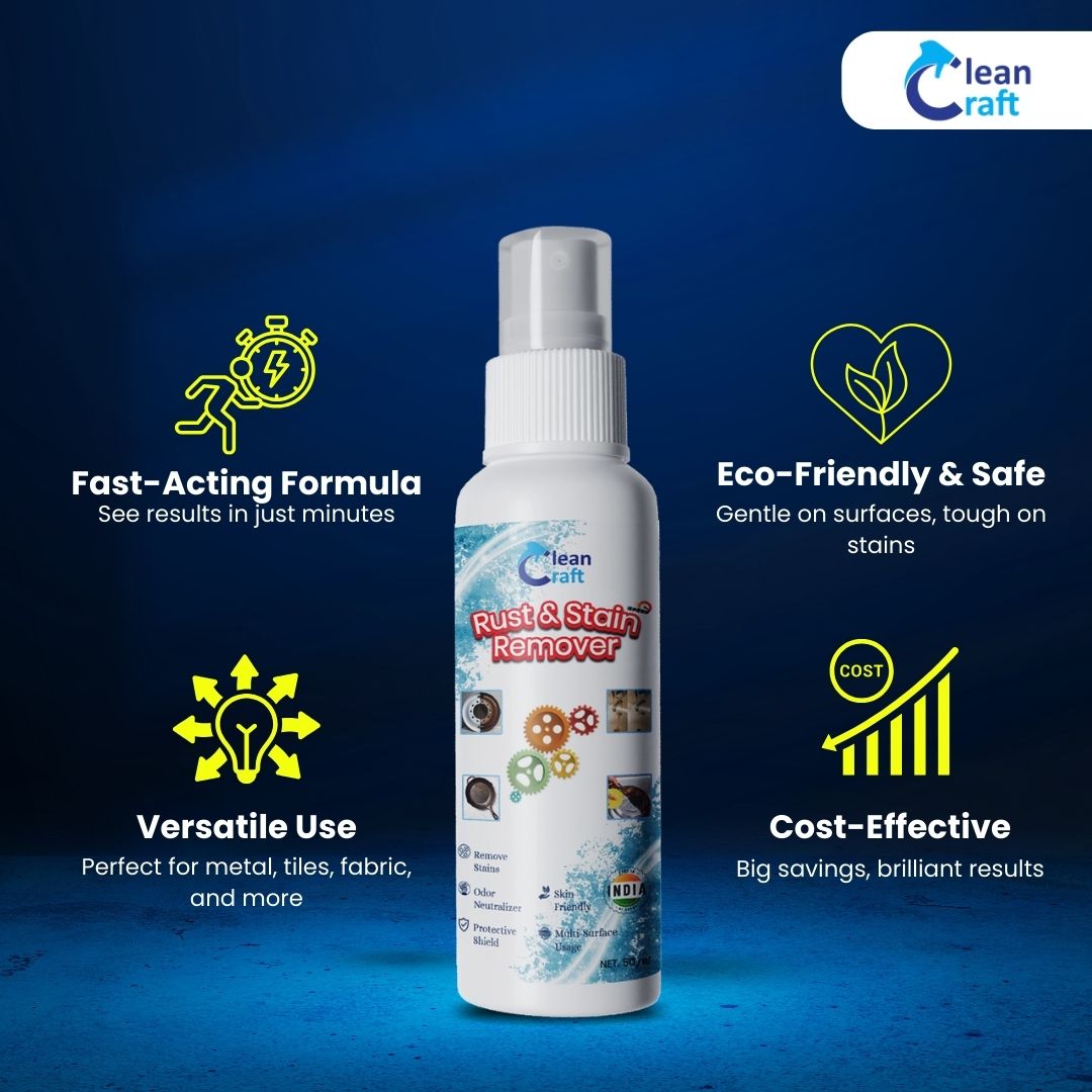 Rust and Stain Remover Spray - Multipurpose Surface Use