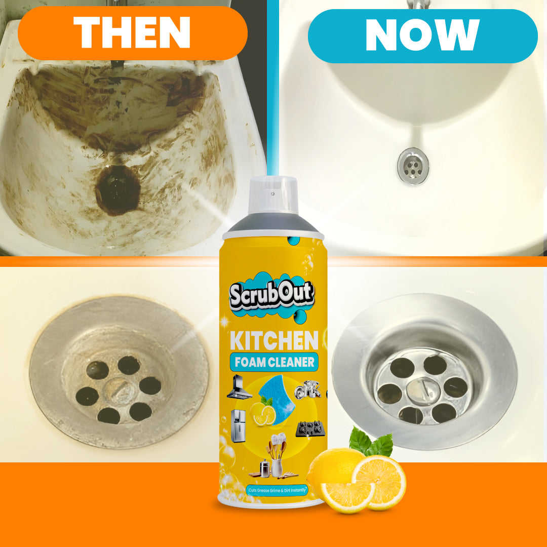 ScrubOut Kitchen Foam Cleaner - Best For Dirt, Rust and Grime Cleaning
