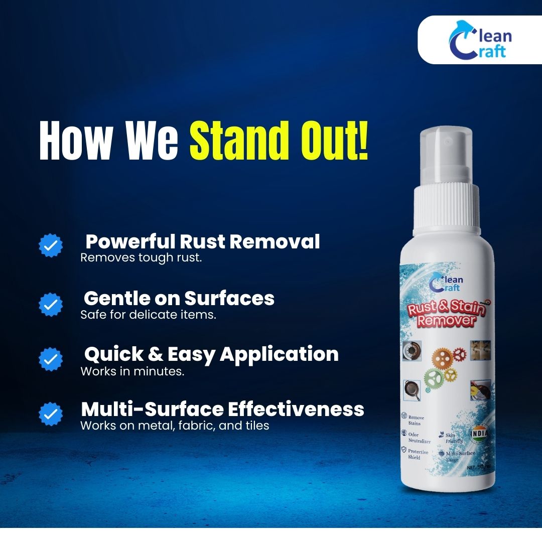 Rust and Stain Remover Spray - Multipurpose Surface Use