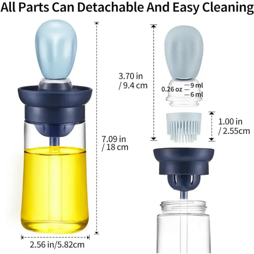 Oil Dispenser Bottle With Silicone Brush