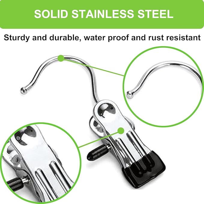 Stainless Steel Multipurpose Hanging HOOK CLIPS (50% Discount Offer)