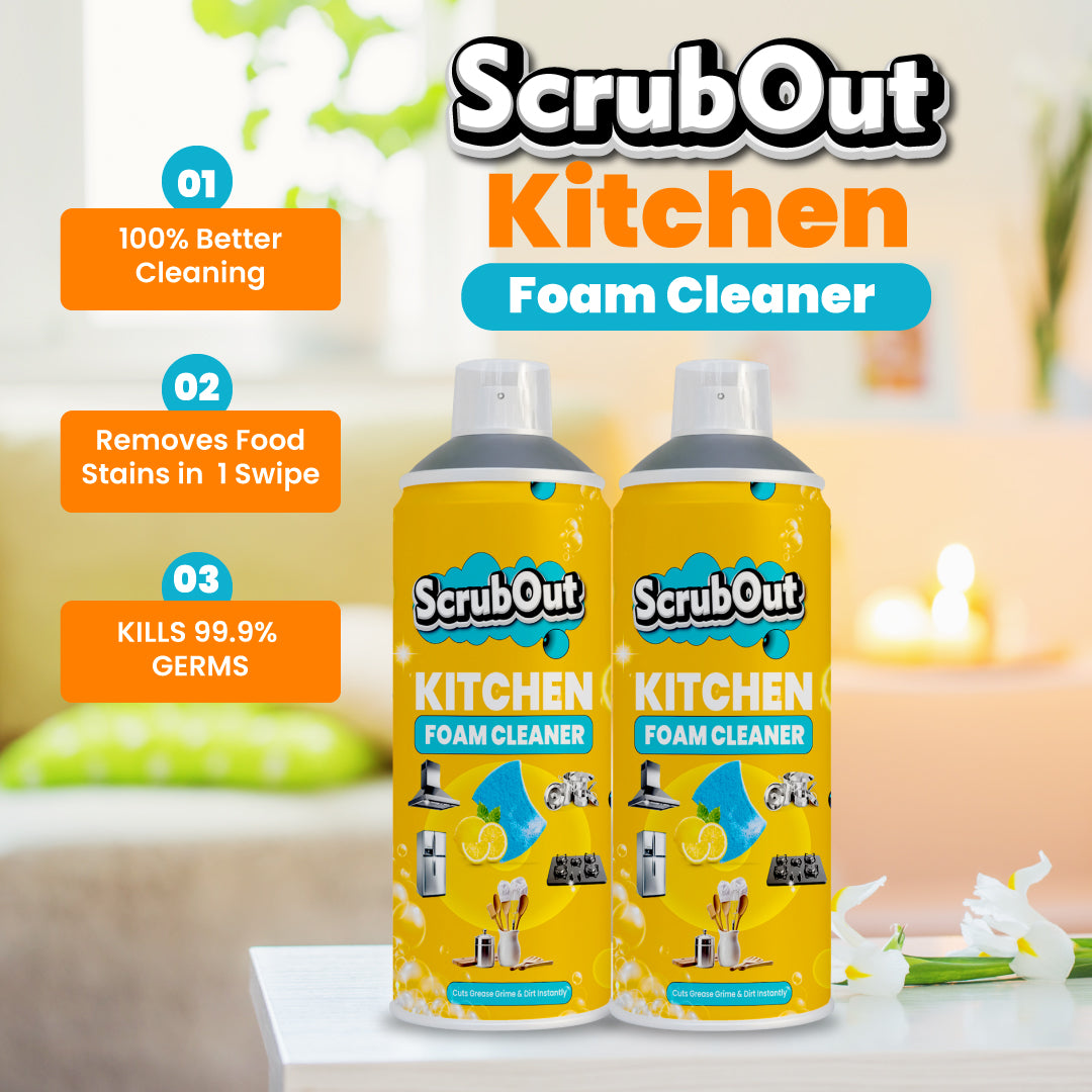 ScrubOut Kitchen Foam Cleaner - Best For Dirt, Rust and Grime Cleaning