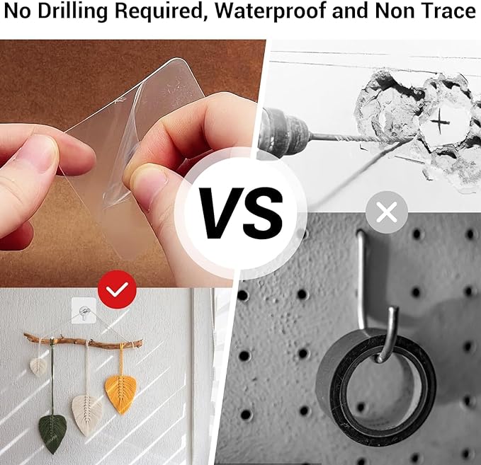Multifunctional Drill- free Adjustable Adhesive Wall Nail Hook | Transparent Nail Hook | Perfect home Essential