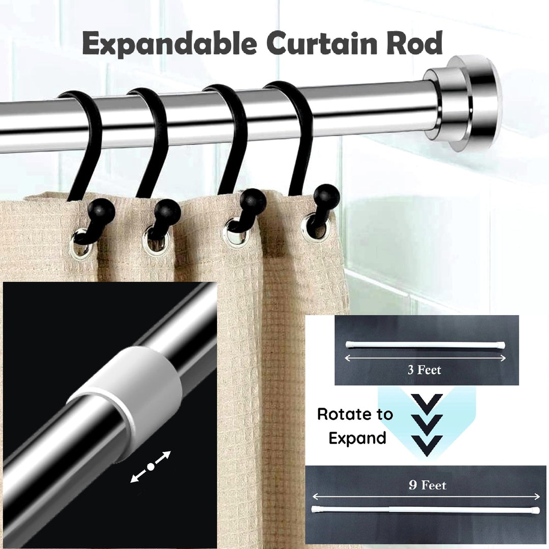 Multifunctional Drill- free Adjustable Rod | Stainless steel | Perfect home essential
