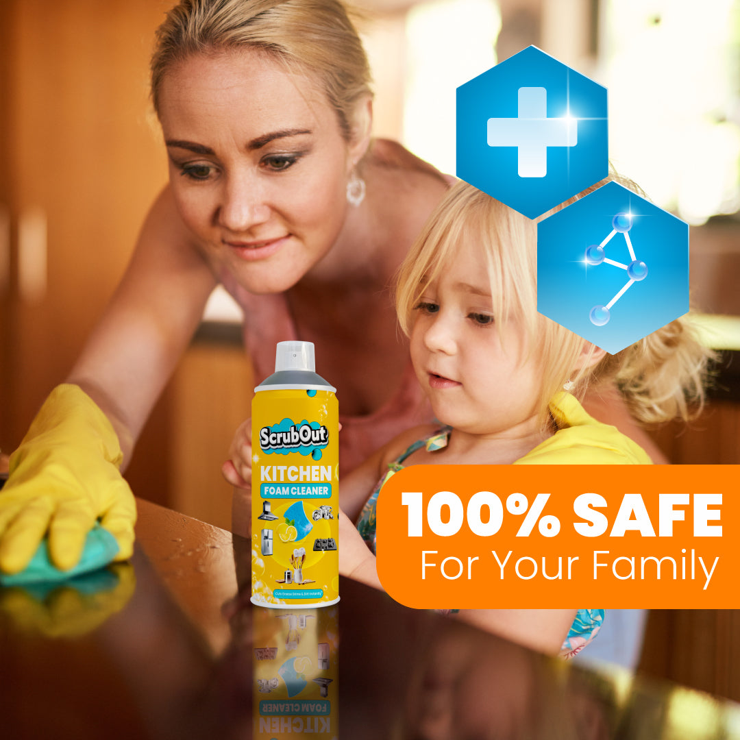 ScrubOut Kitchen Foam Cleaner - Best For Dirt, Rust and Grime Cleaning