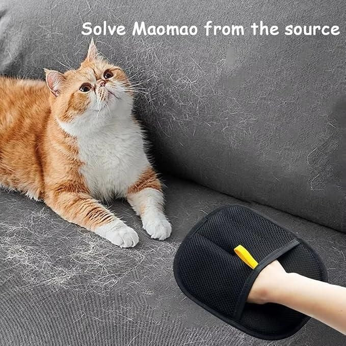 FurEase Pet Grooming Gloves – De-Shed & Massage