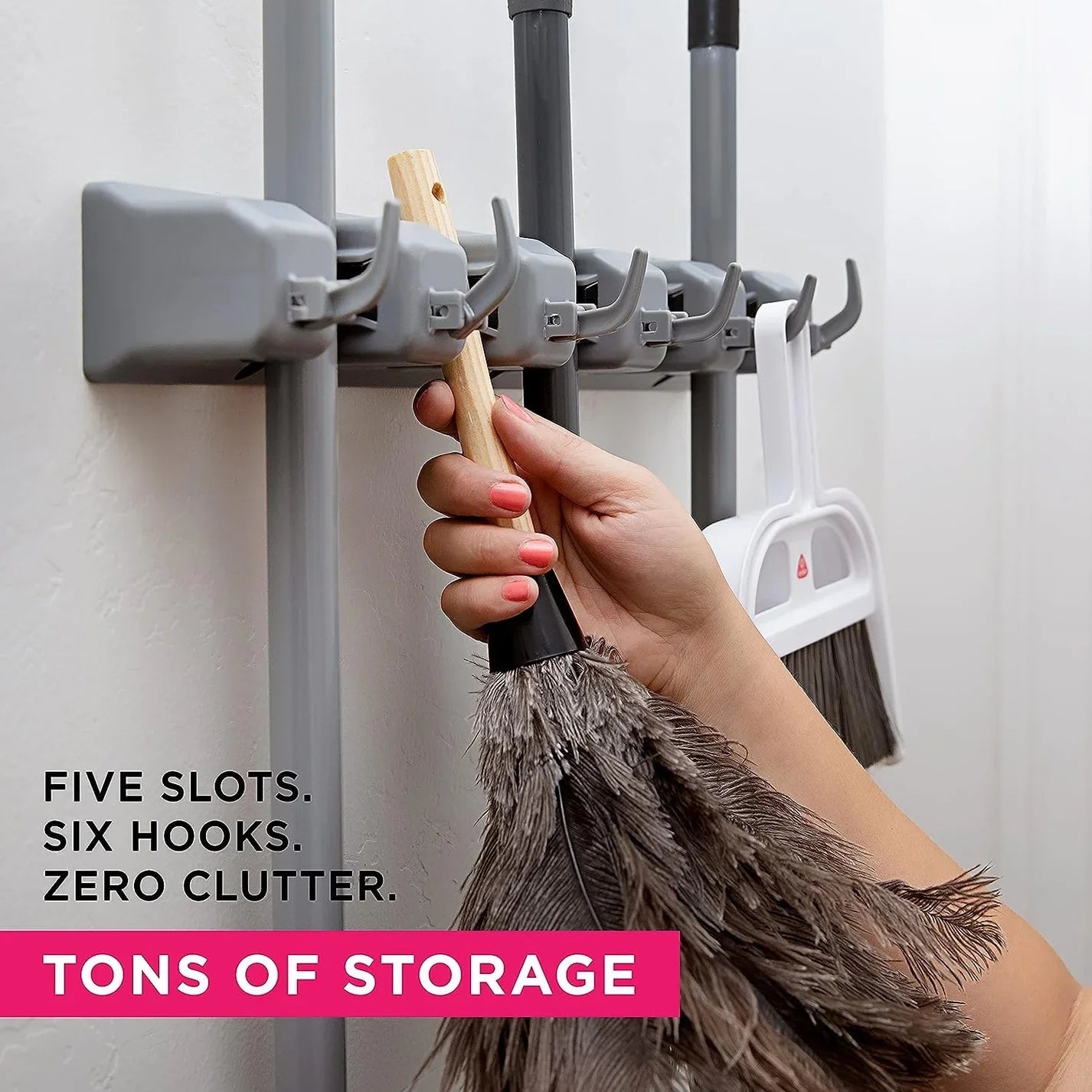 Multifunctional Mop holder with Hook
