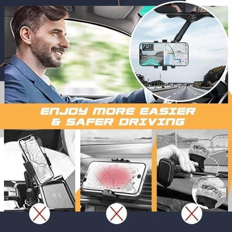 Rotatable & Retractable Car Phone Holder -50% OFF