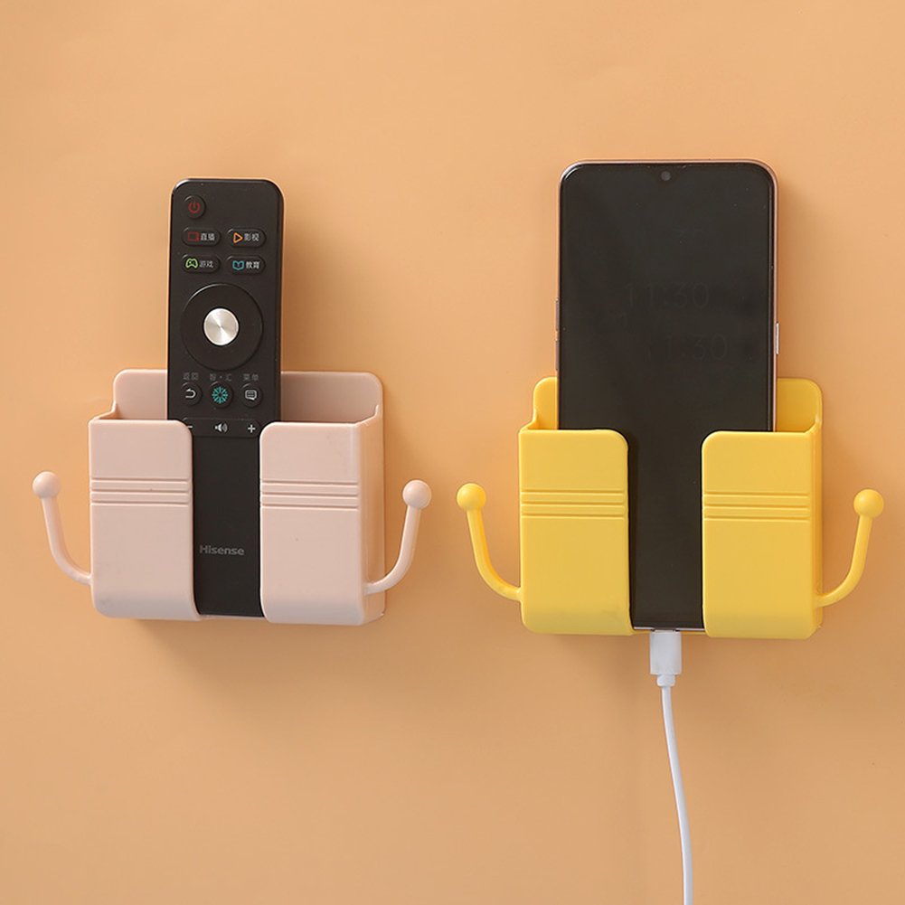 Multi-Functional Wall-Mounted Holder with Side Hooks - Drill free solution for home