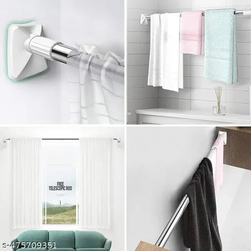 Multifunctional Drill- free Adjustable Rod | Stainless steel | Perfect home essential