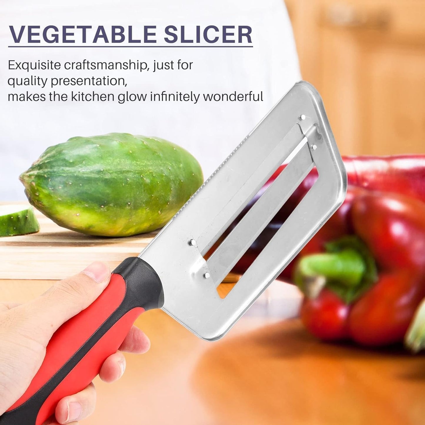 Stainless Steel 2-In-1 Blade Vegetable Slicer - Best Kitchen Tool