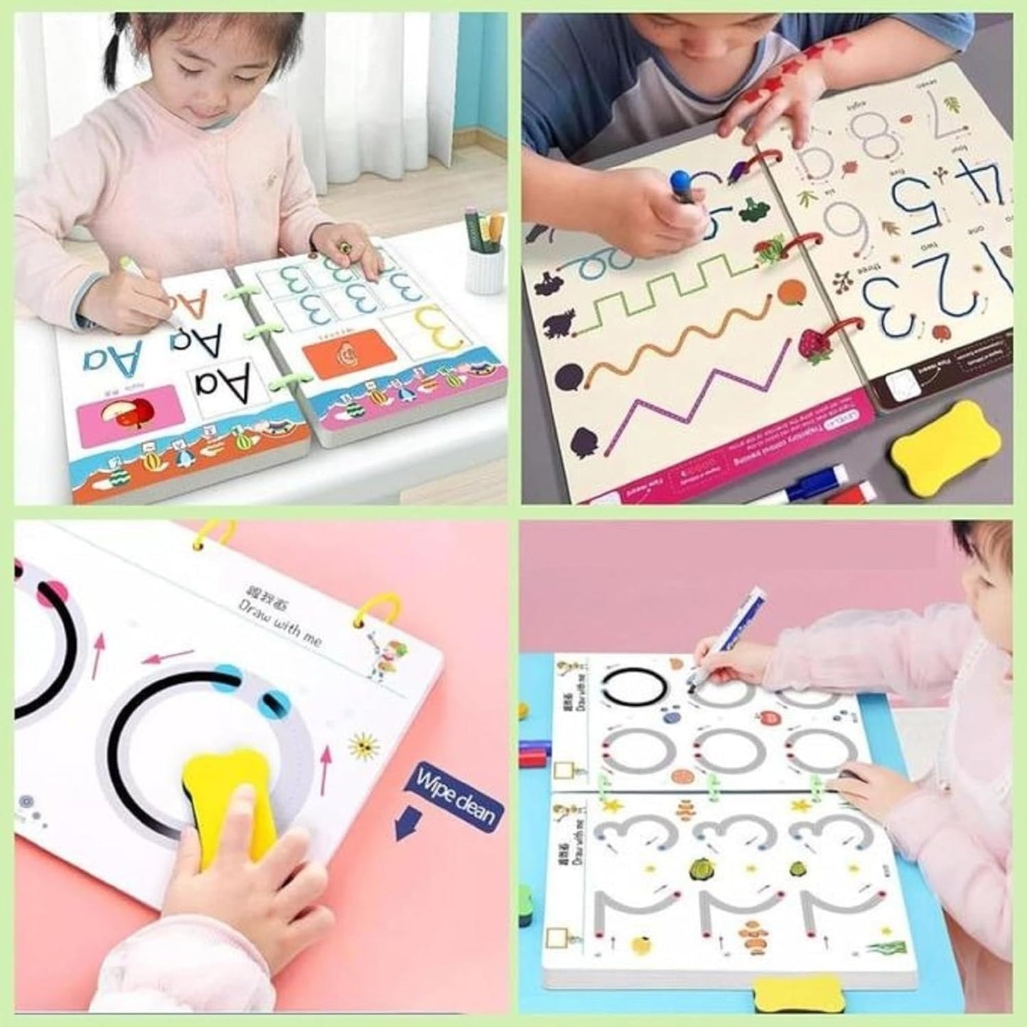 ABC & 123 Trace Practice Book - Magic Tracing Workbook
