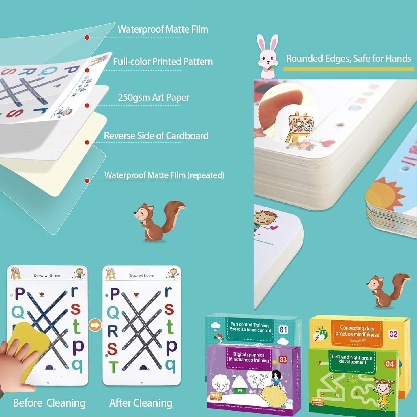 ABC & 123 Trace Practice Book - Magic Tracing Workbook
