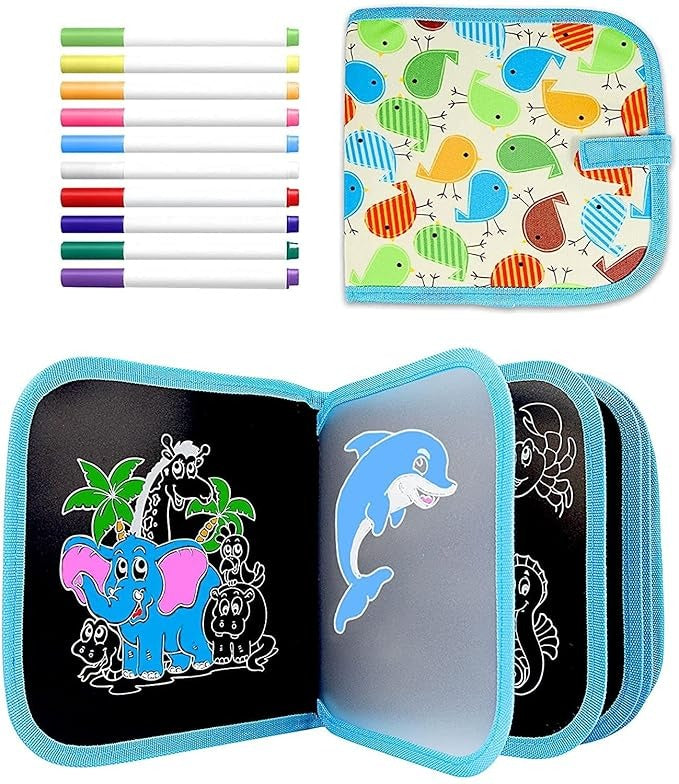 Magic Doodle Waterproof Book - Reusable Learning Book For Kids