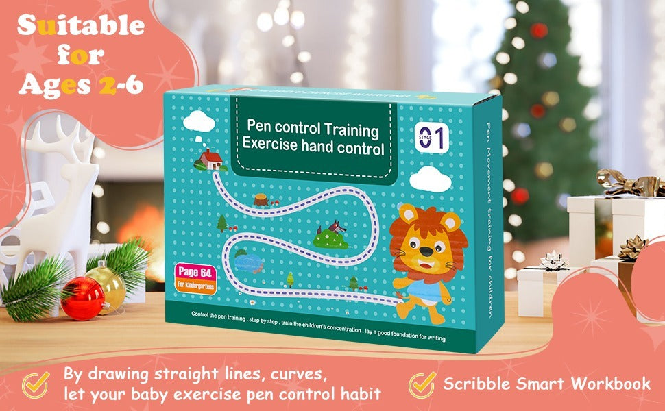 ABC & 123 Trace Practice Book - Magic Tracing Workbook