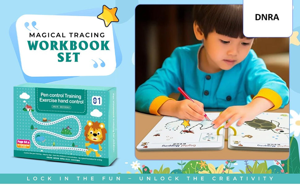 ABC & 123 Trace Practice Book - Magic Tracing Workbook