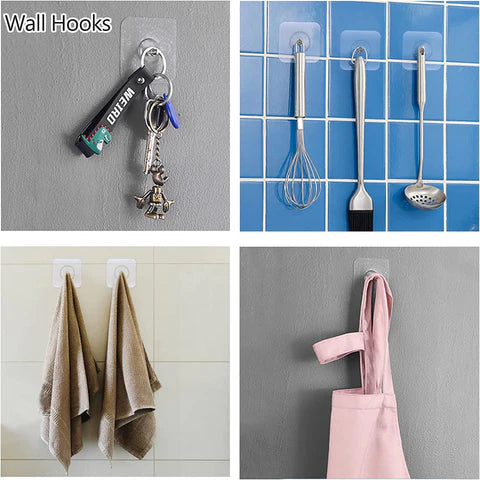 Multifunctional Drill- free Adjustable Adhesive Wall Nail Hook | Transparent Nail Hook | Perfect home Essential