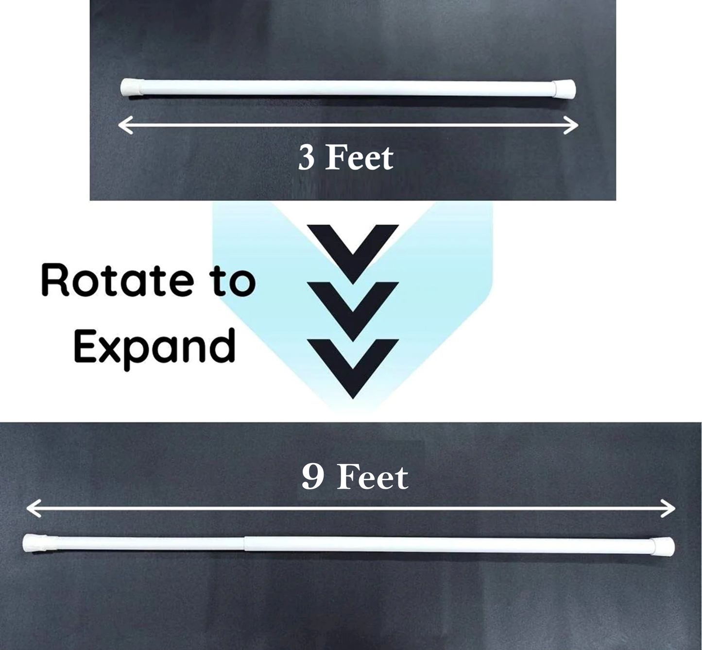 Multifunctional Drill- free Adjustable Rod | Stainless steel | Perfect home essential