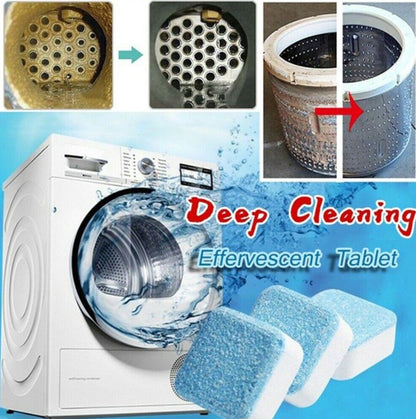 Washing Machine Cleaner Tablets | Blue Tablet - (BUY 6  Get 6 free)