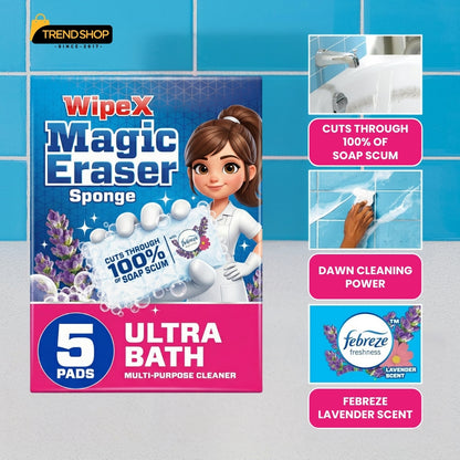 WipeX Magic Eraser Sponge – for Walls, Floors & Kitchen