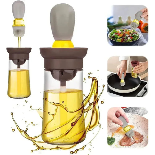 Oil Dispenser Bottle With Silicone Brush