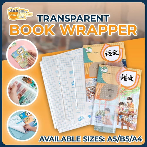 Waterproof Book Transparent  Cover - PACK OF 50