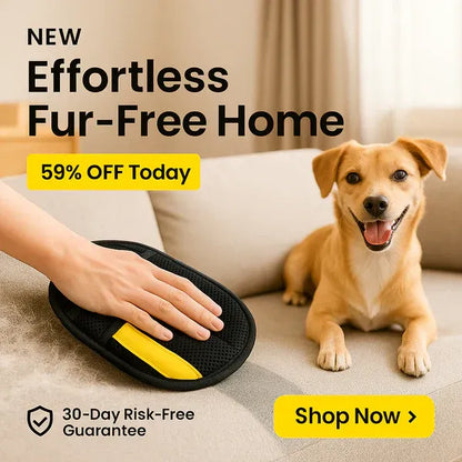 FurEase Pet Grooming Gloves – De-Shed & Massage