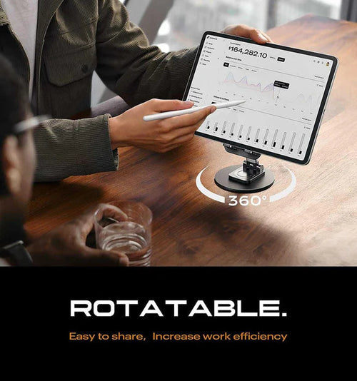 Premium Aluminum Mobile Stand and Tablet With (360° Rotation) -50% OFF