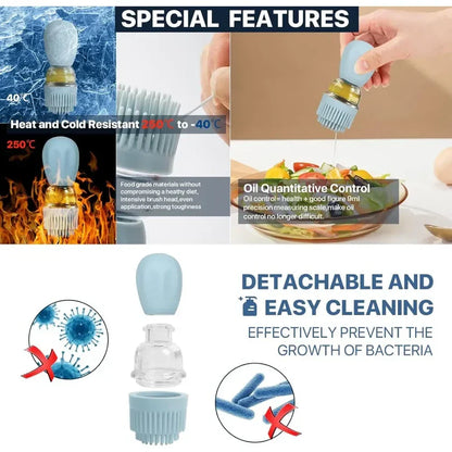 Oil Dispenser Bottle With Silicone Brush