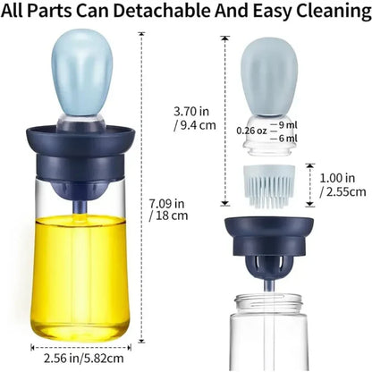 Oil Dispenser Bottle With Silicone Brush