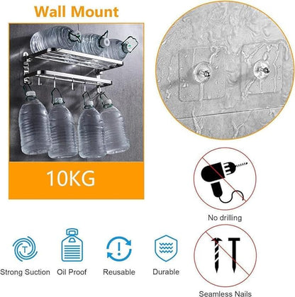 Multifunctional Drill- free Adjustable Adhesive Wall Nail Hook | Transparent Nail Hook | Perfect home Essential