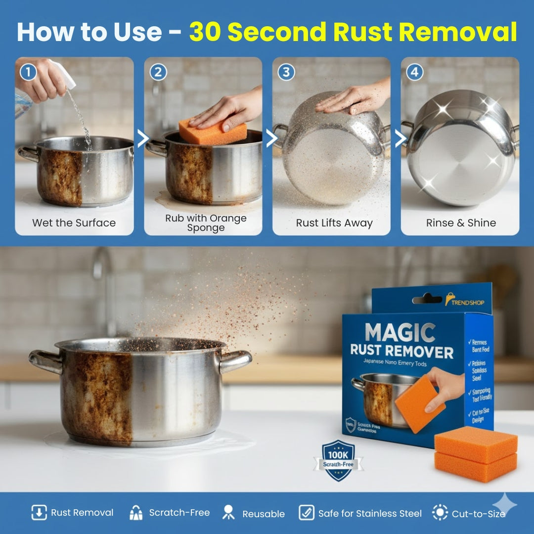 Magic Rust Remover Pads – Remove Rust & Burnt Stains in Seconds