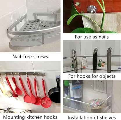 Multifunctional Drill- free Adjustable Adhesive Wall Nail Hook | Transparent Nail Hook | Perfect home Essential