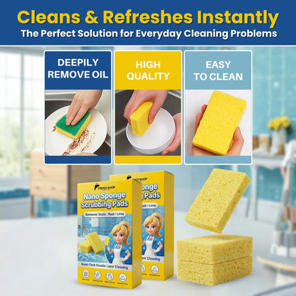 Nano Sponge Scrubbing Pads – Removes Stains, Dirt & Grease Instantly