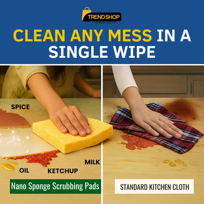Nano Sponge Scrubbing Pads – Removes Stains, Dirt & Grease Instantly