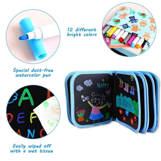 Magic Doodle Waterproof Book - Reusable Learning Book For Kids